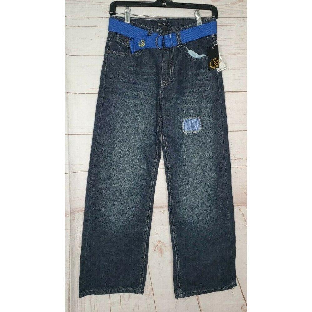 Cavi Product Of Great Taste 28/12 Blue Patched Designer Cotton Jeans